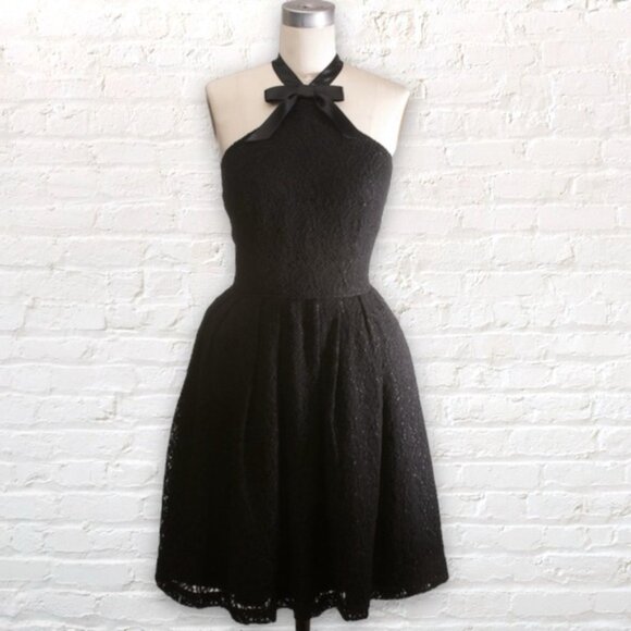 Rodarte x Target 2009 Black Lace Bow Detail Halter Dress Size 7 - Size Small / M - Picture 10 of 10